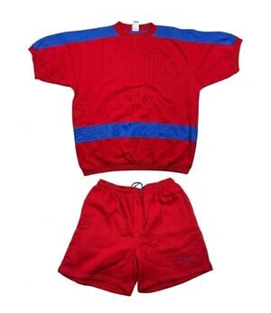 Vintage Pro Spirit Sweatsuit Mens L/M Red Blue Sweatshirt & Shorts Fleece 90s